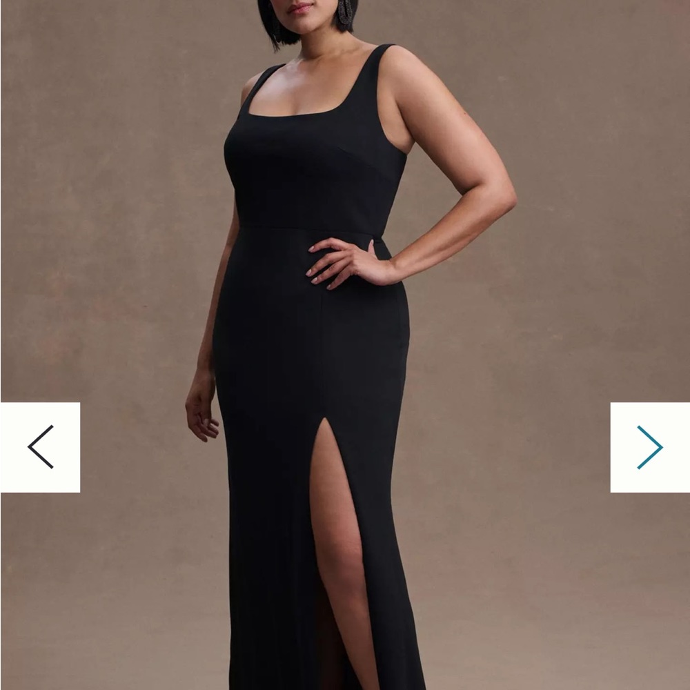 Anthropologie BHLDN Ashlynn Crepe square neck dress